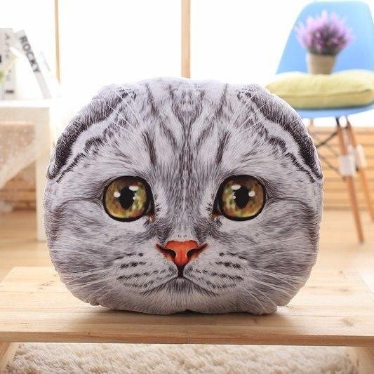 Coussin "Tête de chat" accessoires chat Au bonheur du chat - Boutique d'accessoires pour votre chat Variante 4 40cm