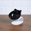 Gamelle pour chat surélevée "Tête de chat" accessoires chat Au bonheur du chat - Boutique d'accessoires pour votre chat Noir