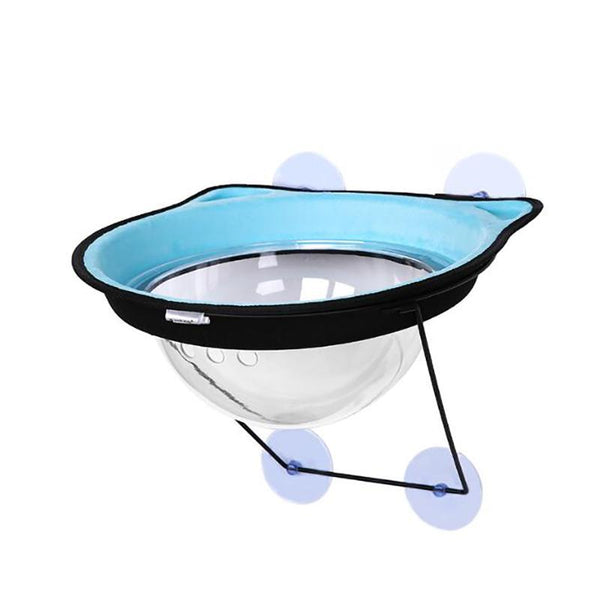 Hamac de fenêtre transparent "Tête de chat" hamac pour chat Au bonheur du chat - Boutique d'accessoires pour votre chat Bleu