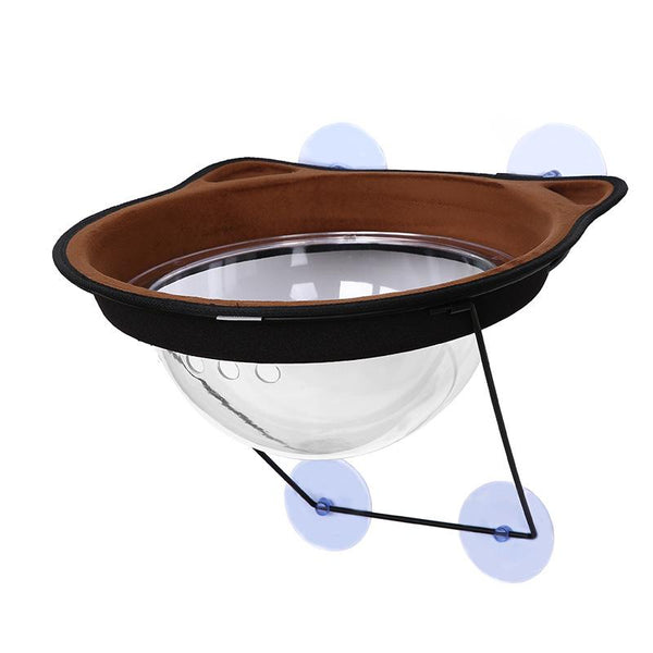 Hamac de fenêtre transparent "Tête de chat" hamac pour chat Au bonheur du chat - Boutique d'accessoires pour votre chat Brun