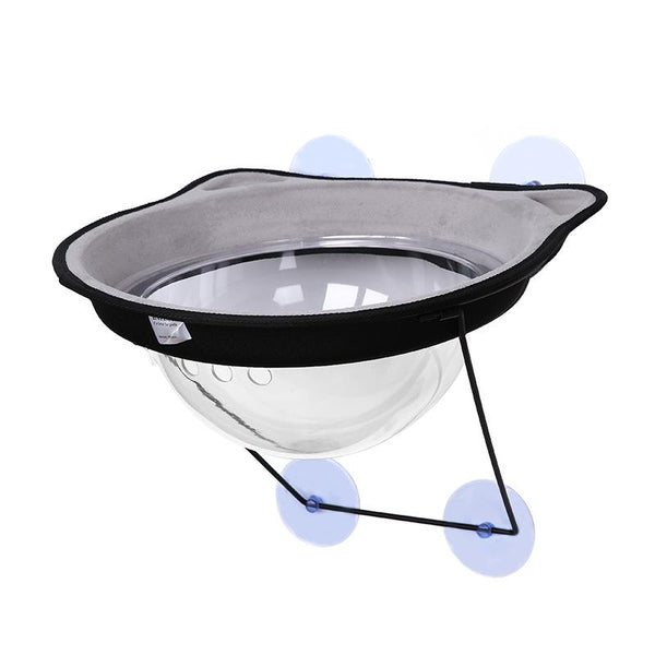 Hamac de fenêtre transparent "Tête de chat" hamac pour chat Au bonheur du chat - Boutique d'accessoires pour votre chat Gris