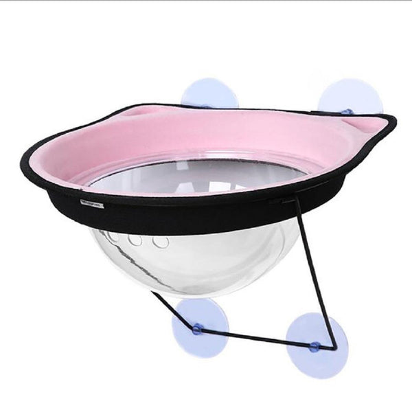 Hamac de fenêtre transparent "Tête de chat" hamac pour chat Au bonheur du chat - Boutique d'accessoires pour votre chat Rose