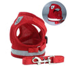 Harnais pour chat avec bande luminescente de sécurité harnais pour chat Au bonheur du chat - Boutique d'accessoires pour votre chat Rouge M