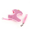 Harnais pour chat "Carreaux" accessoires chat Au bonheur du chat - Boutique d'accessoires pour votre chat Rose S
