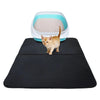 Tapis de sol pour litière accessoires chat Au bonheur du chat - Boutique d'accessoires pour votre chat Noir M