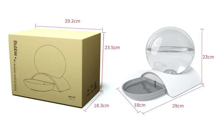 Fontaine à eau "Boule de Cristal" Set Fontaine + Tapis + Gamelle Au bonheur du chat - Boutique d'accessoires pour votre chat