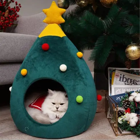 Panier pour chat ChristmasTree Au bonheur du chat - Boutique d'accessoires pour votre chat