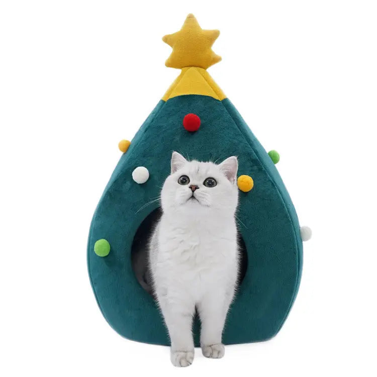 Panier pour chat ChristmasTree Au bonheur du chat - Boutique d'accessoires pour votre chat
