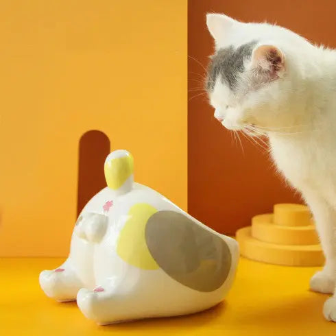 Gamelle pour chat céramique "AnimaCute" Au bonheur du chat - Boutique d'accessoires pour votre chat