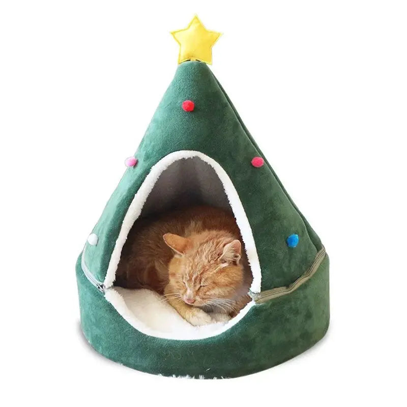 Panier pour chat ChristmasTree Au bonheur du chat - Boutique d'accessoires pour votre chat