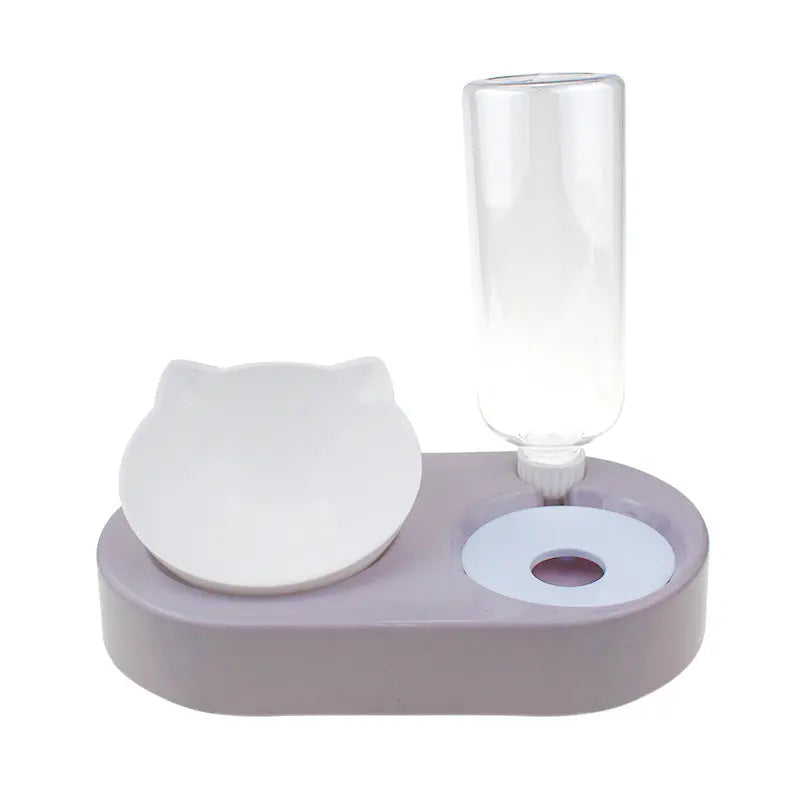 Gamelle pour chat 2-en-1 fontaine à eau Au bonheur du chat - Boutique d'accessoires pour votre chat