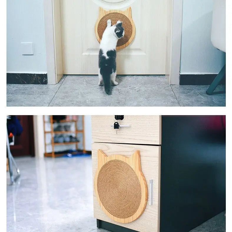 Griffoir pour chat Tête de chat à fixer par ventouses