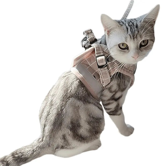 Harnais pour chat "Patte de velour" Au bonheur du chat - Boutique d'accessoires pour votre chat