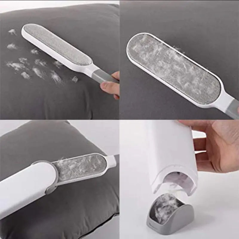 Brosse anti-poils avec support auto-nettoyant