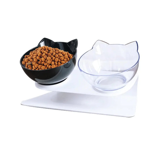 Gamelle pour chat surélevée "Tête de chat" accessoires chat Au bonheur du chat - Boutique d'accessoires pour votre chat 