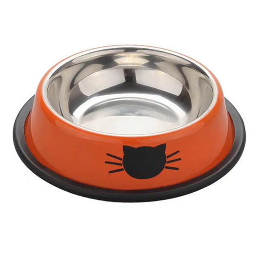 Gamelle pour chat "Tête de chat" accessoires chat Au bonheur du chat - Boutique d'accessoires pour votre chat Orange 