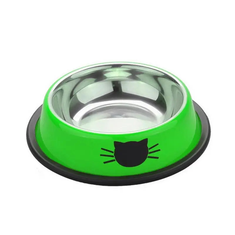 Gamelle pour chat "Tête de chat" accessoires chat Au bonheur du chat - Boutique d'accessoires pour votre chat Vert 