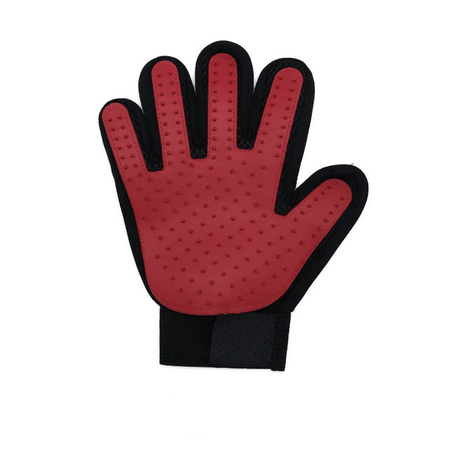 Gants de toilettage pour chat accessoires chat Au bonheur du chat - Boutique d'accessoires pour votre chat Droite Rouge 