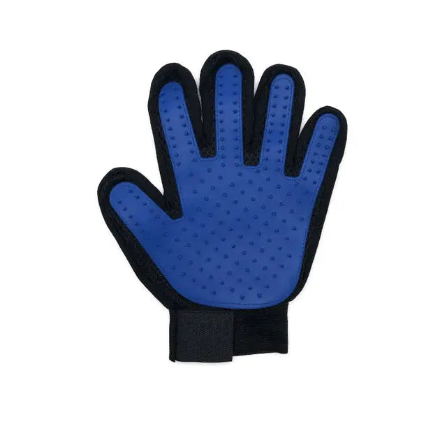 Gants de toilettage pour chat accessoires chat Au bonheur du chat - Boutique d'accessoires pour votre chat Gauche Bleu 