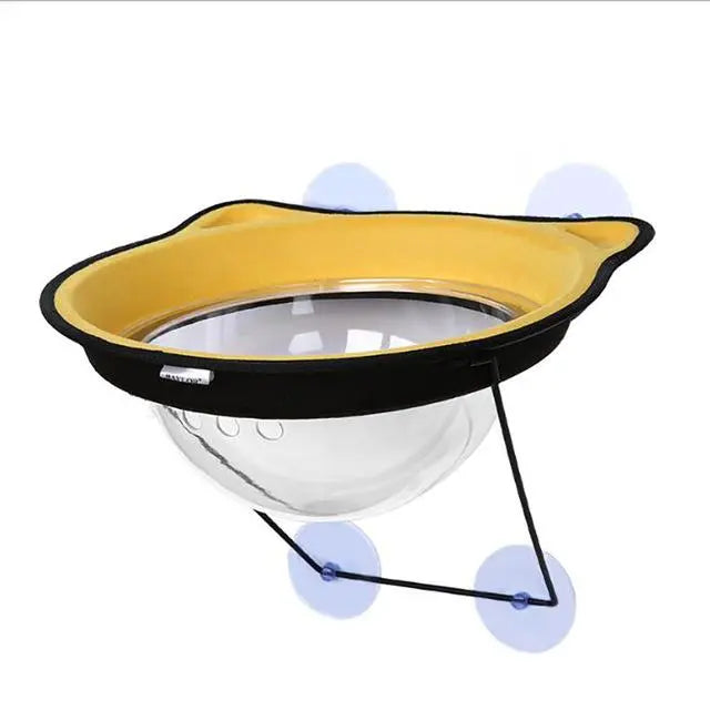 Hamac de fenêtre transparent "Tête de chat" hamac pour chat Au bonheur du chat - Boutique d'accessoires pour votre chat Jaune 