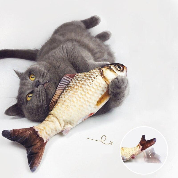 Jouet poisson pour chat à piles - Poissons - au-chat-heureux