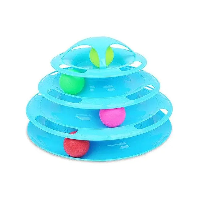 Jouet pour chat "Tour de balles" accessoires chat Au bonheur du chat - Boutique d'accessoires pour votre chat Bleu 