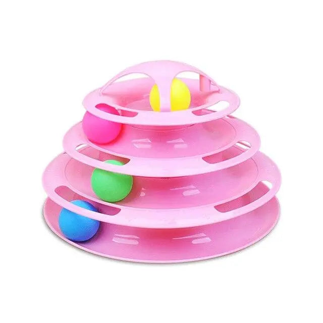 Jouet pour chat "Tour de balles" accessoires chat Au bonheur du chat - Boutique d'accessoires pour votre chat Rose 