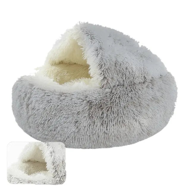 Lit pour chat FluffyDream™ accessoires chat Au bonheur du chat - Boutique d'accessoires pour votre chat Gris long poils 50cm 