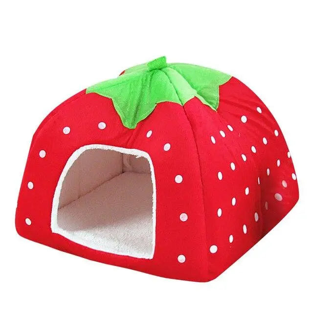 Niche pour chat "Fraise" accessoires chat Au bonheur du chat - Boutique d'accessoires pour votre chat Rouge S 