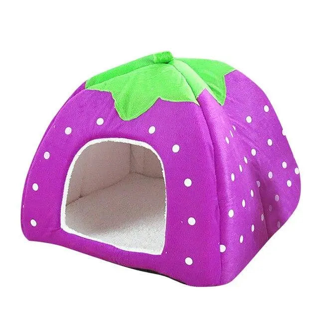 Niche pour chat "Fraise" accessoires chat Au bonheur du chat - Boutique d'accessoires pour votre chat Violet XL 