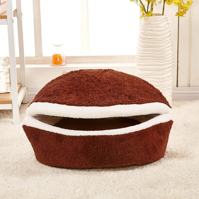 Niche pour chat "Hamburger" accessoires chat Au bonheur du chat - Boutique d'accessoires pour votre chat Brun foncé M 45x35 cm 