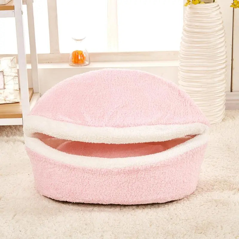 Niche pour chat "Hamburger" accessoires chat Au bonheur du chat - Boutique d'accessoires pour votre chat Rose L 55x40 cm 