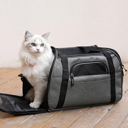 Sac de transport pour chat à bandoulière accessoires chat Au bonheur du chat - Boutique d'accessoires pour votre chat 