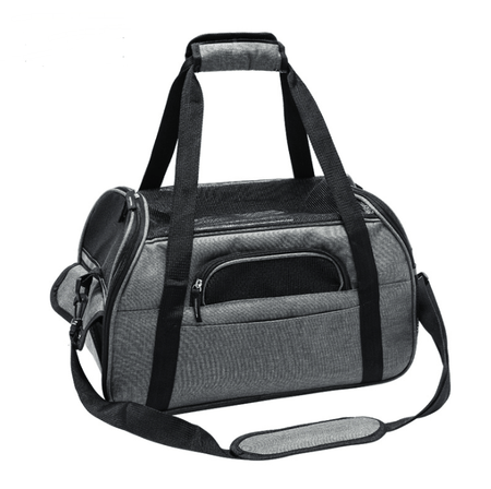 Sac de transport pour chat à bandoulière accessoires chat Au bonheur du chat - Boutique d'accessoires pour votre chat Gris M 
