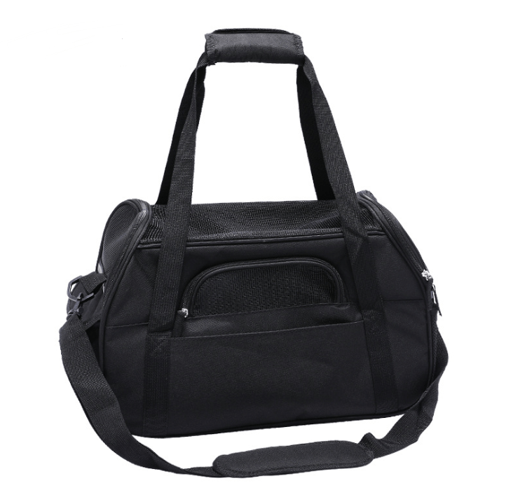 Sac de transport pour chat à bandoulière accessoires chat Au bonheur du chat - Boutique d'accessoires pour votre chat Noir M 