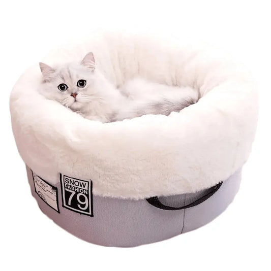 Panier pour chat SnowComfy™ Au bonheur du chat - Boutique d'accessoires pour votre chat