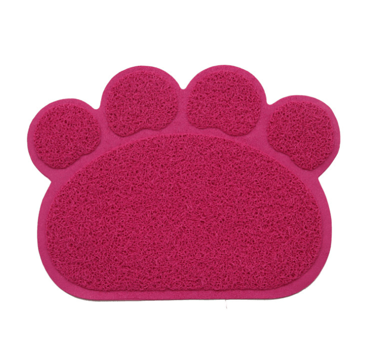 Tapis de sol pour litière "Patte de chat" Tapis de sol Au bonheur du chat - Boutique d'accessoires pour votre chat Rose 