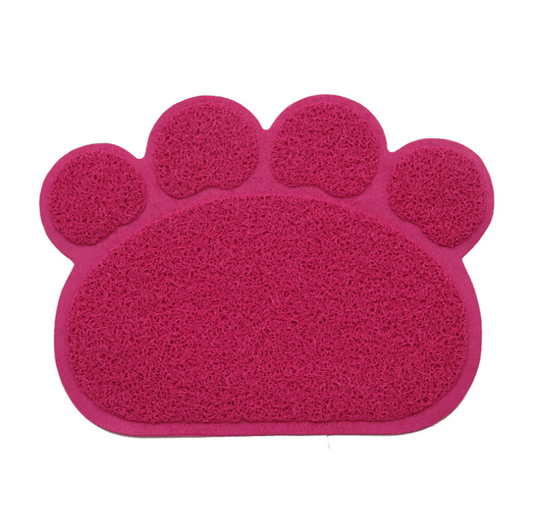 Tapis de sol pour litière "Patte de chat" Tapis de sol Au bonheur du chat - Boutique d'accessoires pour votre chat Rose 